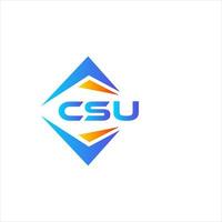 CSU abstract technology logo design on white background. CSU creative initials letter logo concept. vector