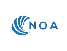 NOA letter logo design on white background. NOA creative circle letter logo concept. NOA letter design. vector
