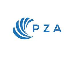 PZA letter logo design on white background. PZA creative circle letter logo concept. PZA letter design. vector