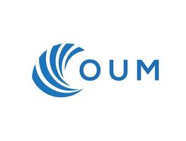 OUM letter logo design on white background. OUM creative circle letter logo concept. OUM letter design. vector