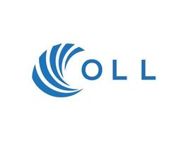 OLL letter logo design on white background. OLL creative circle letter logo concept. OLL letter design. vector