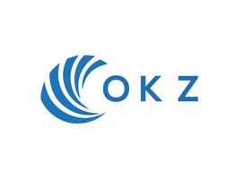 OKZ letter logo design on white background. OKZ creative circle letter logo concept. OKZ letter design. vector