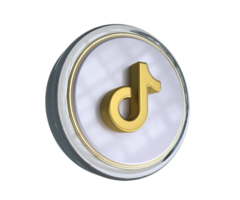 Realistic Tiktok icon 3D illustration png