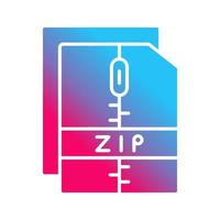 icono de vector de archivo zip