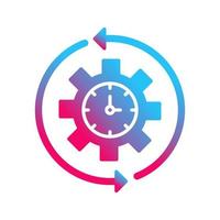 girar el icono de vector de tiempo