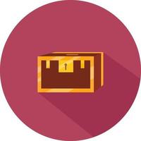 Treasure box, illustration, vector on a white background.