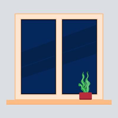flat window illustration