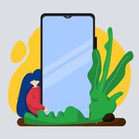 flat phone design vector