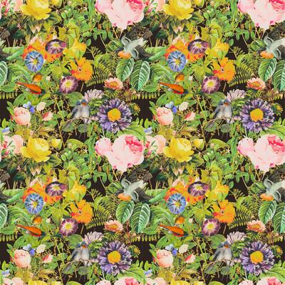 Luxury floral seamless pattern for creating textiles, wallpaper, paper. Print nature themes background. Seamless background with garden flowers, bird and. Vintage. Vector Illustration. free download