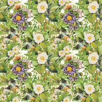 Luxury floral seamless pattern for creating textiles, wallpaper, paper. Print nature themes background. Seamless background with garden flowers, bird and. Vintage. Vector Illustration. free download