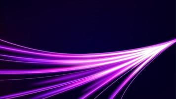 Abstract Multicolor Wavy Line of Light on Dark Background Vector