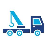 Tow Truck Glyph Two Color Icon vector