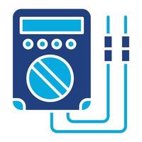 Voltmeter Glyph Two Color Icon vector