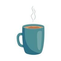 Cup of coffee. Vector illustration in flat cartoon style.