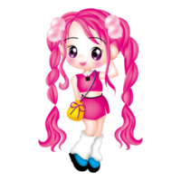 desenho animado fofa kawaii animê ilustração clipart personagem mangá animê png