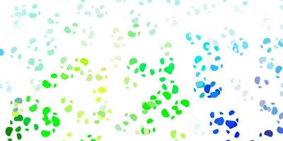 Light blue, green vector background with random forms.