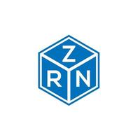 diseño de logotipo de letra zrn sobre fondo blanco. concepto de logotipo de letra inicial creativa zrn. diseño de letras zrn. vector