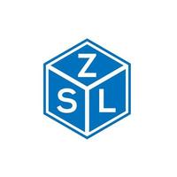 diseño de logotipo de letra zsl sobre fondo blanco. concepto de logotipo de letra inicial creativa zsl. diseño de letras zsl. vector