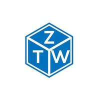 diseño de logotipo de letra ztw sobre fondo blanco. concepto de logotipo de letra inicial creativa ztw. diseño de letras ztw. vector