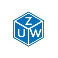 ZUW letter logo design on white background. ZUW creative initials letter logo concept. ZUW letter design. vector