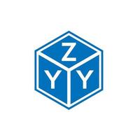 diseño de logotipo de letra zyy sobre fondo blanco. concepto de logotipo de letra de iniciales creativas zyy. diseño de letras zyy. vector