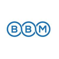 diseño de logotipo de letra bbm sobre fondo blanco. concepto de logotipo de letra de iniciales creativas de bbm. diseño de letras bbm. vector
