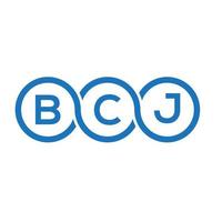 diseño de logotipo de letra bcj sobre fondo blanco. concepto de logotipo de letra de iniciales creativas bcj. diseño de letras bcj. vector