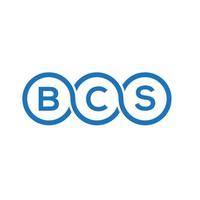 diseño de logotipo de letra bcs sobre fondo blanco. concepto de logotipo de letra de iniciales creativas bcs. diseño de letras bcs. vector