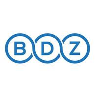 diseño de logotipo de letra bdz sobre fondo blanco. concepto de logotipo de letra de iniciales creativas bdz. diseño de letras bdz. vector