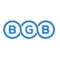 diseño de logotipo de letra bgb sobre fondo blanco. concepto de logotipo de letra de iniciales creativas bgb. diseño de letras bgb. vector