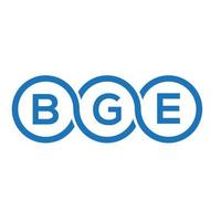 diseño de logotipo de letra bge sobre fondo blanco. concepto de logotipo de letra de iniciales creativas bge. diseño de letras bge. vector