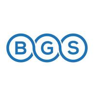 diseño de logotipo de letra bgs sobre fondo blanco. concepto de logotipo de letra de iniciales creativas bgs. diseño de letras bgs. vector