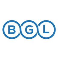 diseño de logotipo de letra bgl sobre fondo blanco. concepto de logotipo de letra de iniciales creativas bgl. diseño de letras bgl. vector