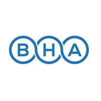 BHA letter logo design on white background. BHA creative initials letter logo concept. BHA letter design. vector