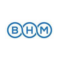 diseño de logotipo de letra bhm sobre fondo blanco. concepto de logotipo de letra de iniciales creativas de bhm. diseño de letras bhm. vector