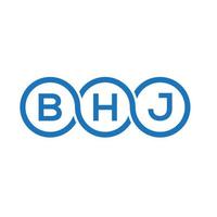 BHJ letter logo design on white background. BHJ creative initials letter logo concept. BHJ letter design. vector