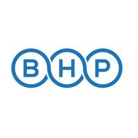 diseño de logotipo de letra bhp sobre fondo blanco. Concepto de logotipo de letra de iniciales creativas bhp. diseño de letras bhp. vector