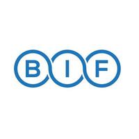 diseño de logotipo de letra bif sobre fondo blanco. concepto de logotipo de letra de iniciales creativas bif. diseño de letras bif. vector