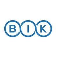 diseño de logotipo de letra bik sobre fondo blanco. concepto de logotipo de letra de iniciales creativas bik. diseño de letras en bicicleta. vector