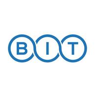 BIT letter logo design on white background. BIT creative initials letter logo concept. BIT letter design. vector