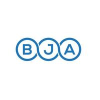 BJA letter logo design on white background. BJA creative initials letter logo concept. BJA letter design. vector
