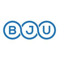 diseño de logotipo de letra bju sobre fondo blanco. concepto de logotipo de letra de iniciales creativas bju. diseño de letras bju. vector