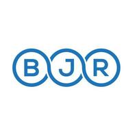 diseño de logotipo de letra bjr sobre fondo blanco. concepto de logotipo de letra de iniciales creativas bjr. diseño de letras bjr. vector