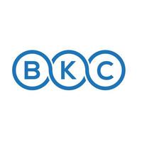 diseño de logotipo de letra bkc sobre fondo blanco. concepto de logotipo de letra de iniciales creativas bkc. diseño de letras bkc. vector