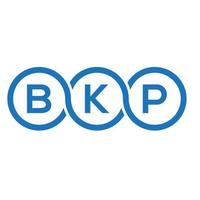 diseño de logotipo de letra bkp sobre fondo blanco. Concepto de logotipo de letra de iniciales creativas bkp. diseño de letras bkp. vector