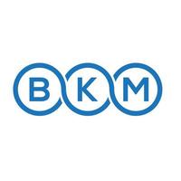 diseño de logotipo de letra bkm sobre fondo blanco. concepto de logotipo de letra de iniciales creativas bkm. diseño de letras bkm. vector