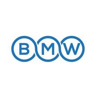 BMW letter logo design on white background. BMW creative initials letter logo concept. BMW letter design. vector