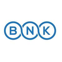 diseño de logotipo de letra bnk sobre fondo blanco. concepto de logotipo de letra de iniciales creativas bnk. diseño de letras bnk. vector