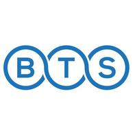 BTS letter logo design on white background. BTS creative initials letter logo concept. BTS letter design. vector