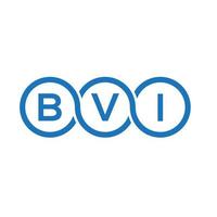 diseño de logotipo de letra bvi sobre fondo blanco. concepto de logotipo de letra de iniciales creativas bvi. diseño de letras ibv. vector